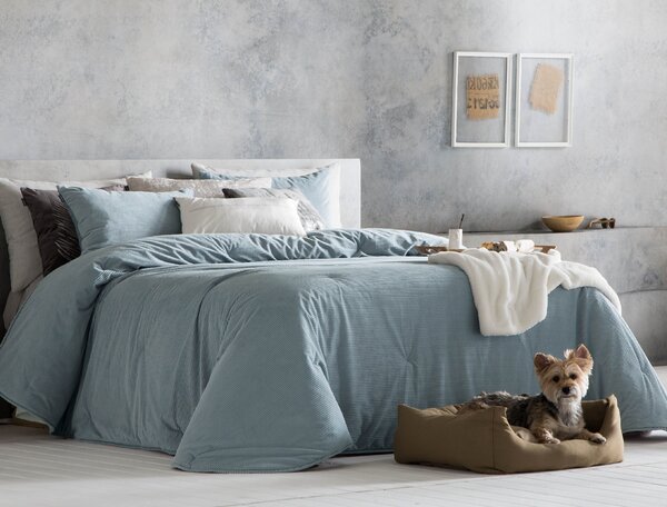 Textil Antilo Přehoz na postel Nilo Azul, nebesky modrý, sada se 2 povlaky na polštáře 70x50 cm Rozměr: 250x270 cm