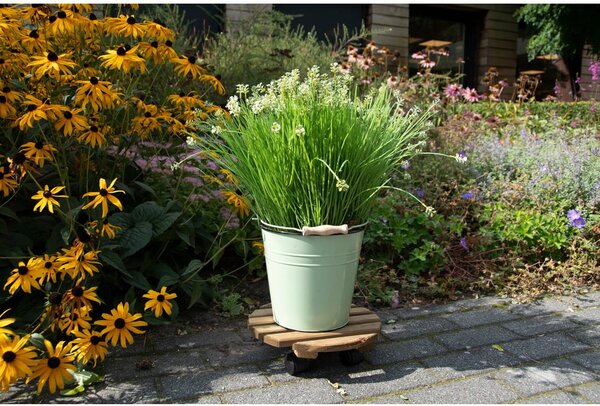 Dřevěný pojízdný podstavec pod květináč ø 29 cm (výška 8 cm) Indoor & Outdoor – Esschert Design