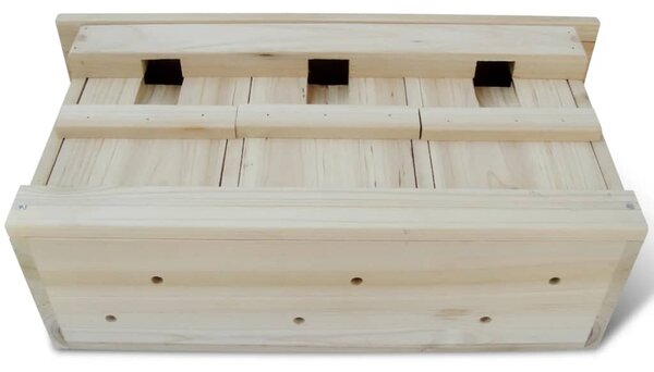 Ptačí budka pro špačky 2 ks 44 x 15,5 x 21,5 cm dřevo