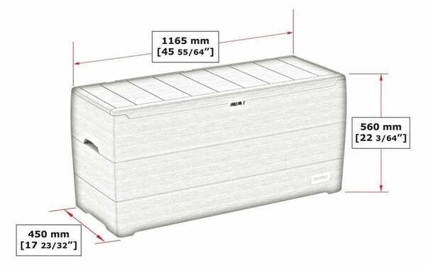 DURAMAX Durabox 270 l 117 x 45 x 56 cm antracit 86600