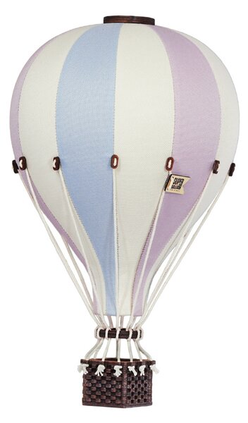 Dekorativní horkovzdušný balón střední - Fialková/světle modrá