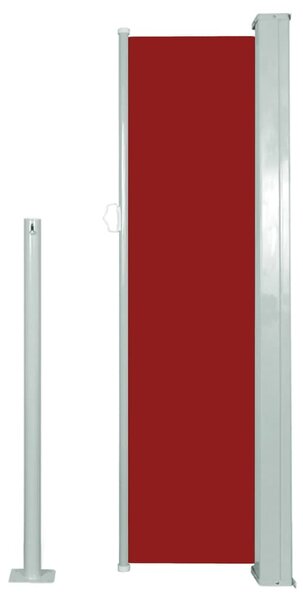 Zatahovací boční markýza / zástěna 120 x 300 cm červená
