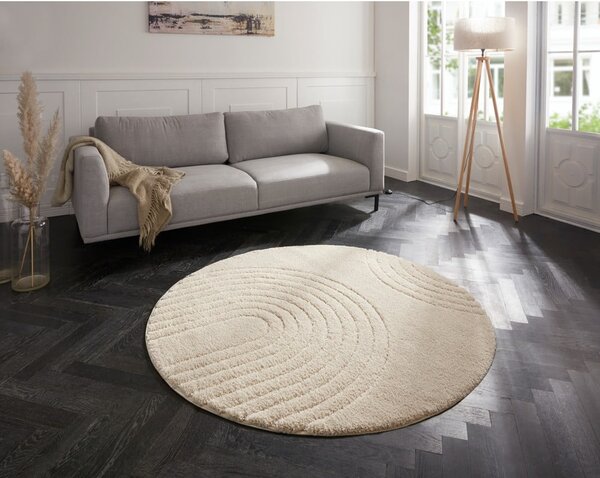 Krémově bílý koberec Mint Rugs Norwalk Fergus, ø 160 cm