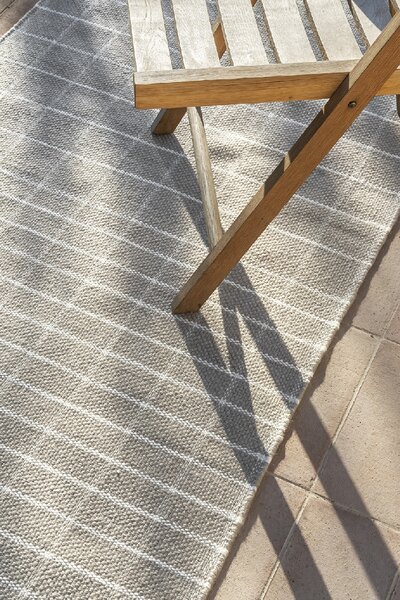 Nanimarquina Běhoun Tiles 1, béžový, 100% recyklované PET Rozměr: 80x240 cm