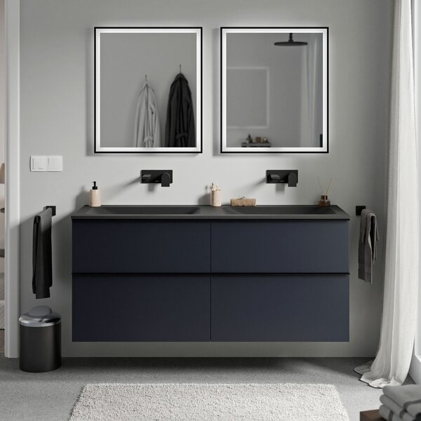 Koupelnová skříňka LAVOA 120 cm s umyvadlem z minerálního odlitku CREAM - možnost volby barvy