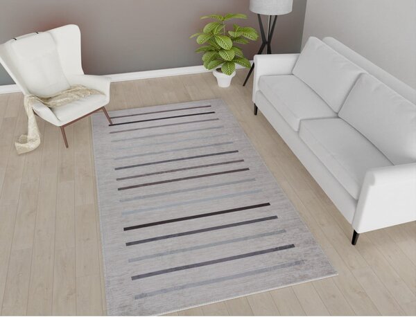 Světle šedý pratelný koberec 50x80 cm – Vitaus