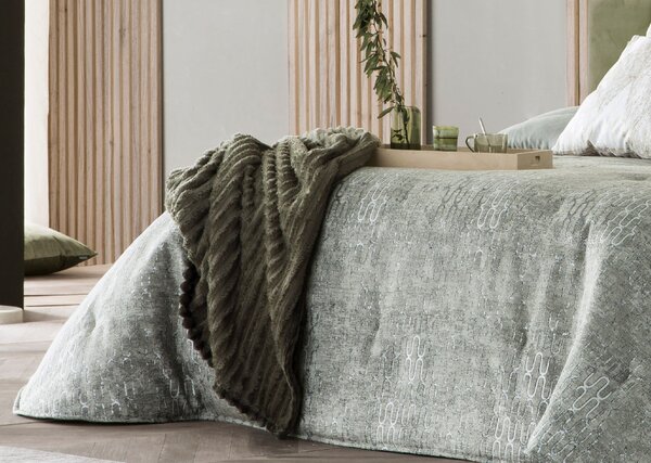 Textil Antilo Přehoz na postel Abby Green, zelenošedý Rozměr: 250x270 cm