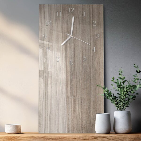 Skleněné hodiny vertikální Dřevo zsppb-30x60-00083575