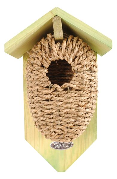 Ptačí budka z mořské trávy Esschert Design, výška 26.2 cm