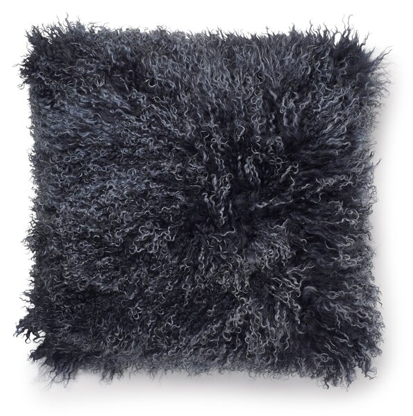 Skinnwille Home Collection Polštář tibetská kožešina Shansi, modrá Blue Lighttop, 40x40 cm
