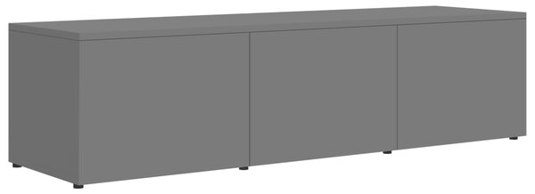 TV stolek Ikas - šedý s vysokým leskem | 120x34x30 cm