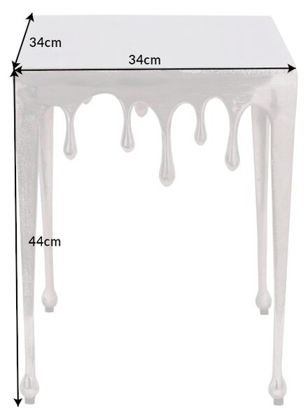 Příruční stolek LIQUIDE 44 cm - stříbrná