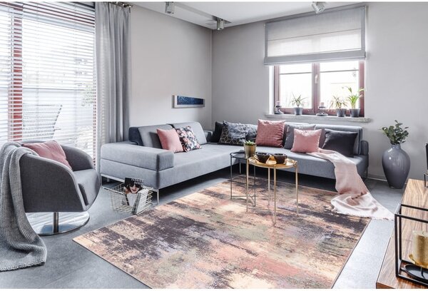 Světle růžový vlněný koberec 160x240 cm Fizz – Agnella