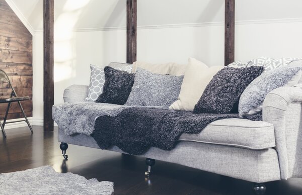 Skinnwille Home Collection Kudrnatá australská kožešina Curly, tmavě šedá, 95x60 cm