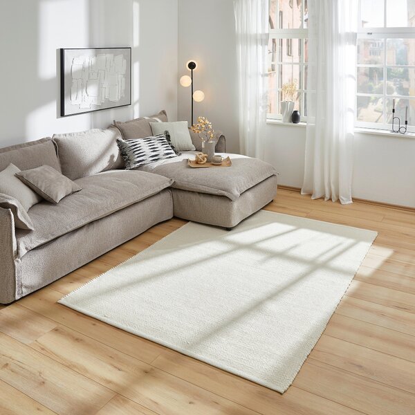 RUČNĚ TKANÝ KOBEREC, 60/110 cm bílá Linea Natura - Online Only koberce & rohožky, Online Only