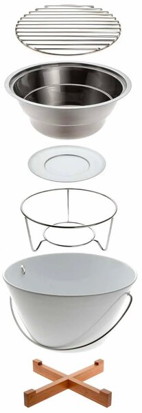 Eva Solo stolní gril Ø30 cm porcelánový – přenosný designový stolní gril na uhlí