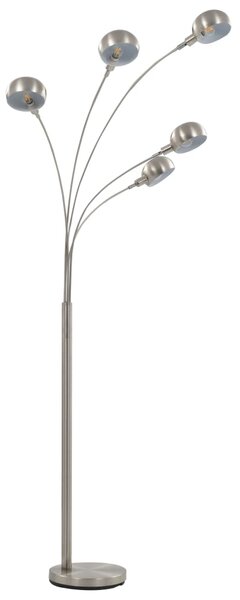Stojací lampa 200 cm 5 x E14 stříbrná