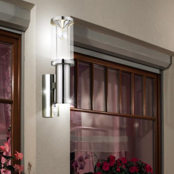 Eglo 94126 - LED venkovní osvětlení s čidlem TRONO 2 1xGU10/3W + 1xLED/3,7W IP44
