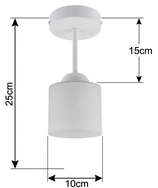 BRILAGI - LED Přisazený lustr RETRO GLASS 1xE27/60W/230V pr. 10 cm bílá