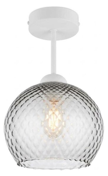 BRILAGI - LED Přisazený lustr R GLASS 1xE27/60W/230V pr. 25 cm bílá/kouř šedá
