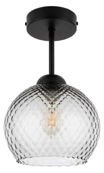 BRILAGI - LED Přisazený lustr R GLASS 1xE27/60W/230V pr. 18 cm černá/kouř šedá