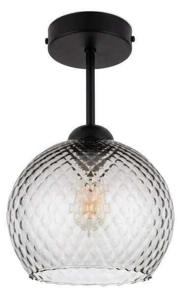 BRILAGI - LED Přisazený lustr R GLASS 1xE27/60W/230V pr. 25 cm černá/kouř šedá