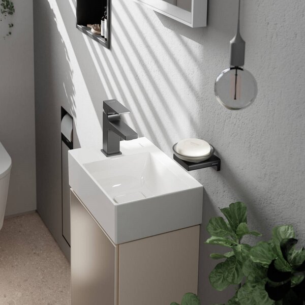Hansgrohe Xevolos E Umývátko 360/250 s otvorem pro baterii vlevo bez přepadu, SmartClean, bílá 61087450