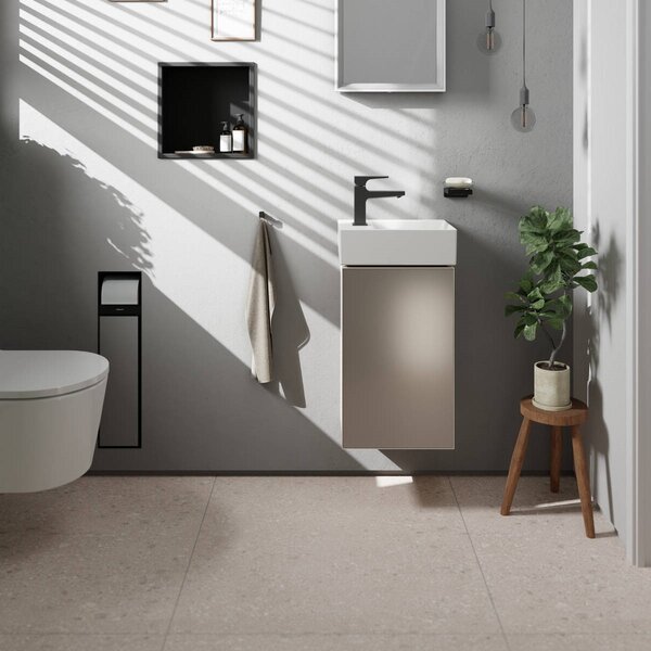 Hansgrohe Xevolos E Umývátko 360/250 s otvorem pro baterii vlevo bez přepadu, SmartClean, bílá 61087450