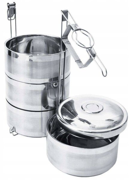 Jídelní menážka Orion, 4patrová, ocelová, 4x 1,1 L