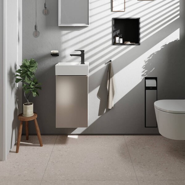 Hansgrohe Xevolos E Umývátko 360/250 s otvorem pro baterii vpravo bez přepadu, SmartClean, bílá 61086450