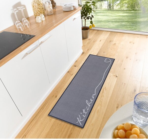 Šedý běhoun Zala Living Kitchen, 50 x 150 cm