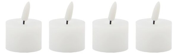 Vosková LED svíčka White – set 4 ks