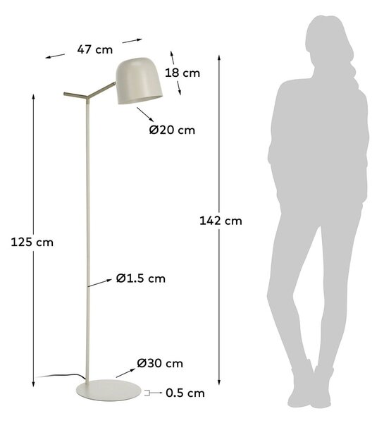 Béžová stojací lampa Kave Home Alish