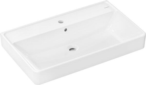 Hansgrohe Xanuia Q - Umyvadlo 800x480 mm s otvorem pro baterii a přepadem, bílá 60225450
