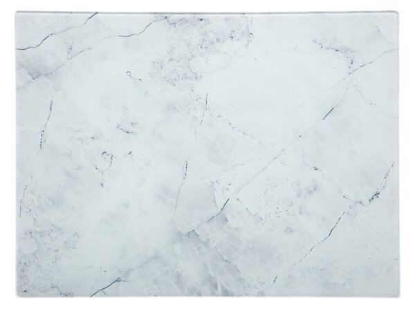 Prkénko na krájení Glass Marble, bílá, 40x30 cm