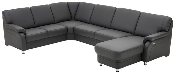 SEDACÍ SOUPRAVA, kůže, antracitová Beldomo Premium - Sedací soupravy