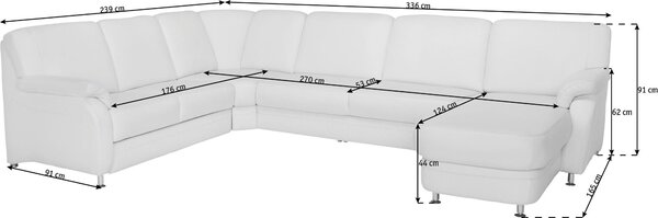 SEDACÍ SOUPRAVA, kůže, antracitová Beldomo Premium - Sedací soupravy