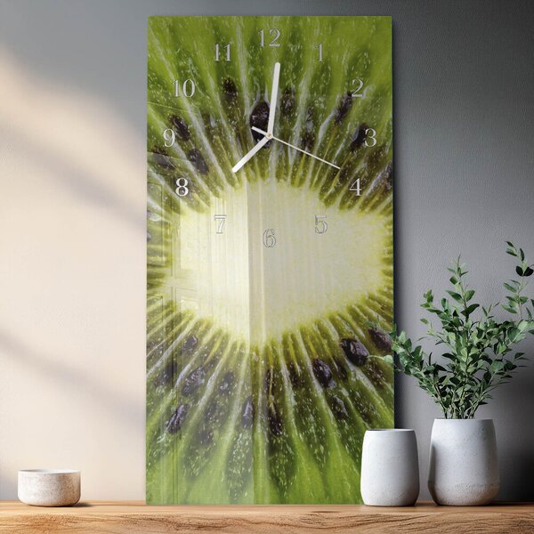 Skleněné hodiny vertikální Kiwi zsppb-30x60-00079734