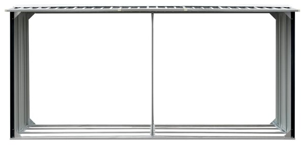 Zahradní kůlna na dříví pozinkovaná ocel 330x92x153 cm antracit