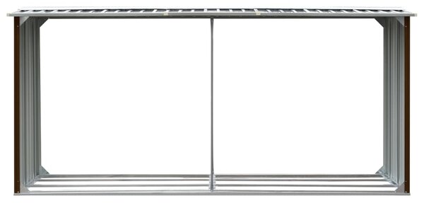 Zahradní kůlna na dříví pozinkovaná ocel 330x92x153 cm hnědá