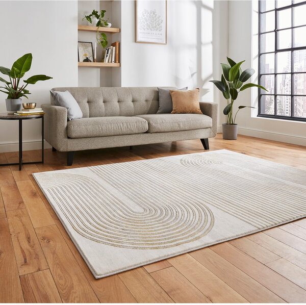Koberec ve světle šedo-zlaté barvě 80x150 cm Apollo – Think Rugs