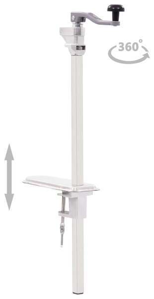 Otvírák na konzervy stříbrný 70 cm hliník a nerezová ocel