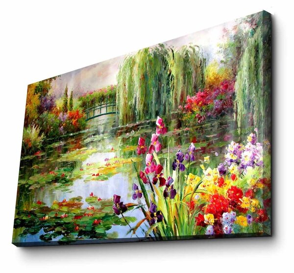 Nástěnný obraz na plátně Impressionist Garden, 70 x 45 cm