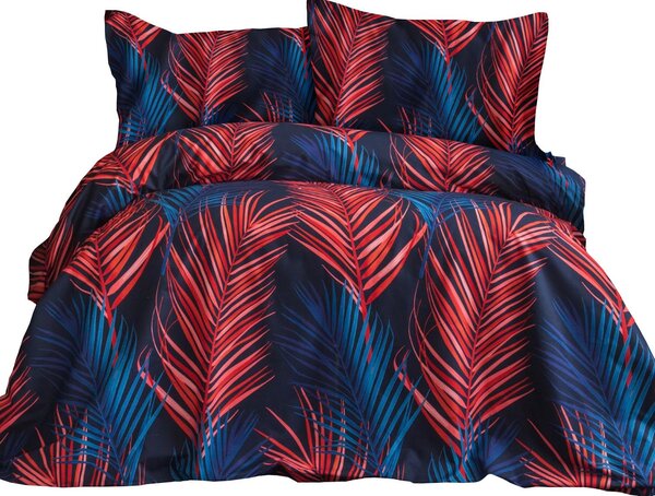 SATÉNOVÉ POVLEČENÍ LUXURY LAGOON 200X220 CM, 2KS 70X80 CM LISTY