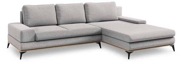 Světle šedá rozkládací rohová pohovka Windsor & Co Sofas Planet, pravý roh