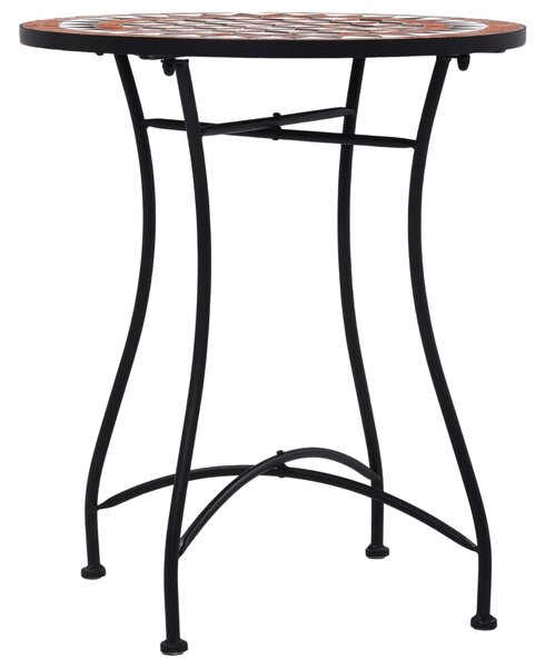 Mozaikový bistro stolek hnědý 60 cm keramika