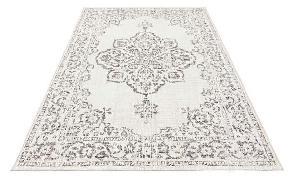 Šedo-krémový venkovní koberec NORTHRUGS Tilos, 160 x 230 cm