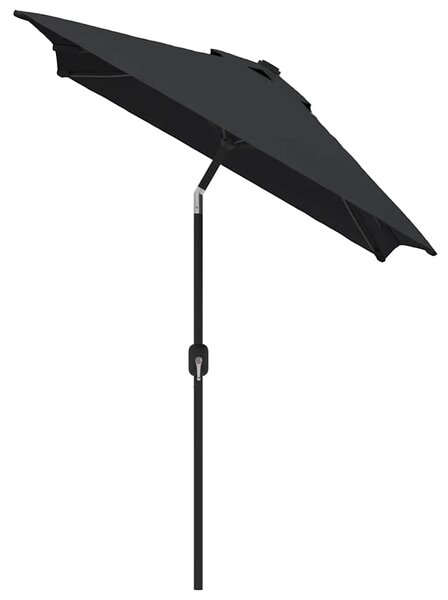 Zahradní slunečník s kovovou tyčí 300 x 200 cm černý