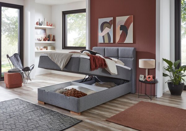 POSTEL BOXSPRING, 140/200 cm, šedá home24 - Jednolůžkové postele, Online Only