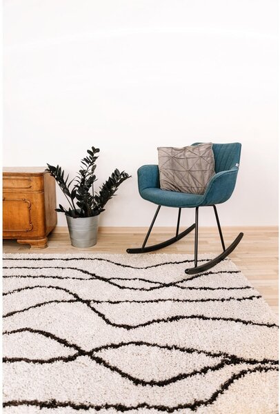 Bílý/černý koberec 80x150 cm Routa – Universal